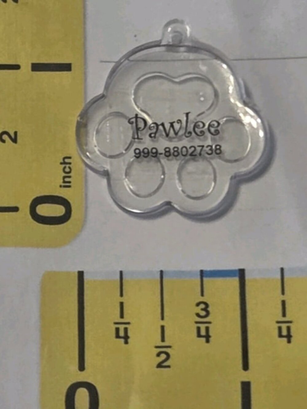 Dog Cat  Pet Personalized Resin Paw Tag